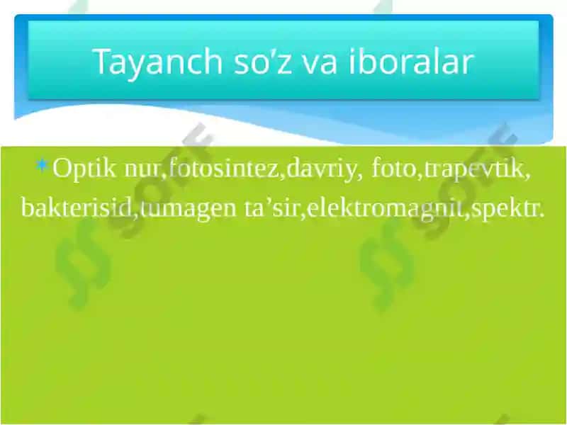 OPTIK NURLARNING FOTOBIOLOGIK TA’SIRLARI 5