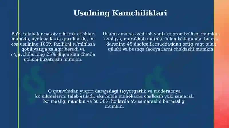 "Birgalikda o'qiymiz metodidan foydalanish" 5