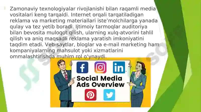 Media vositalarida reklama va marketing 5
