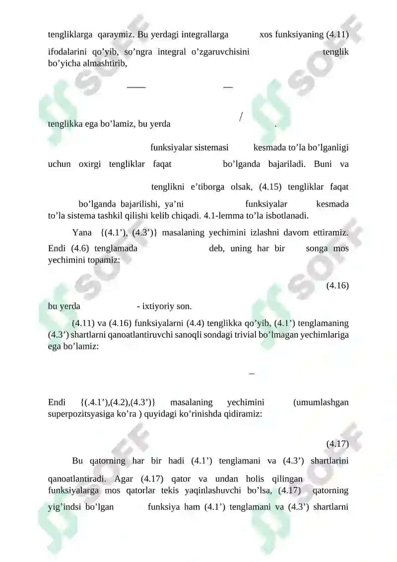 BUZILADIGAN TENGLAMALAR UCHUN CHEGARAVIY MASALAR 5