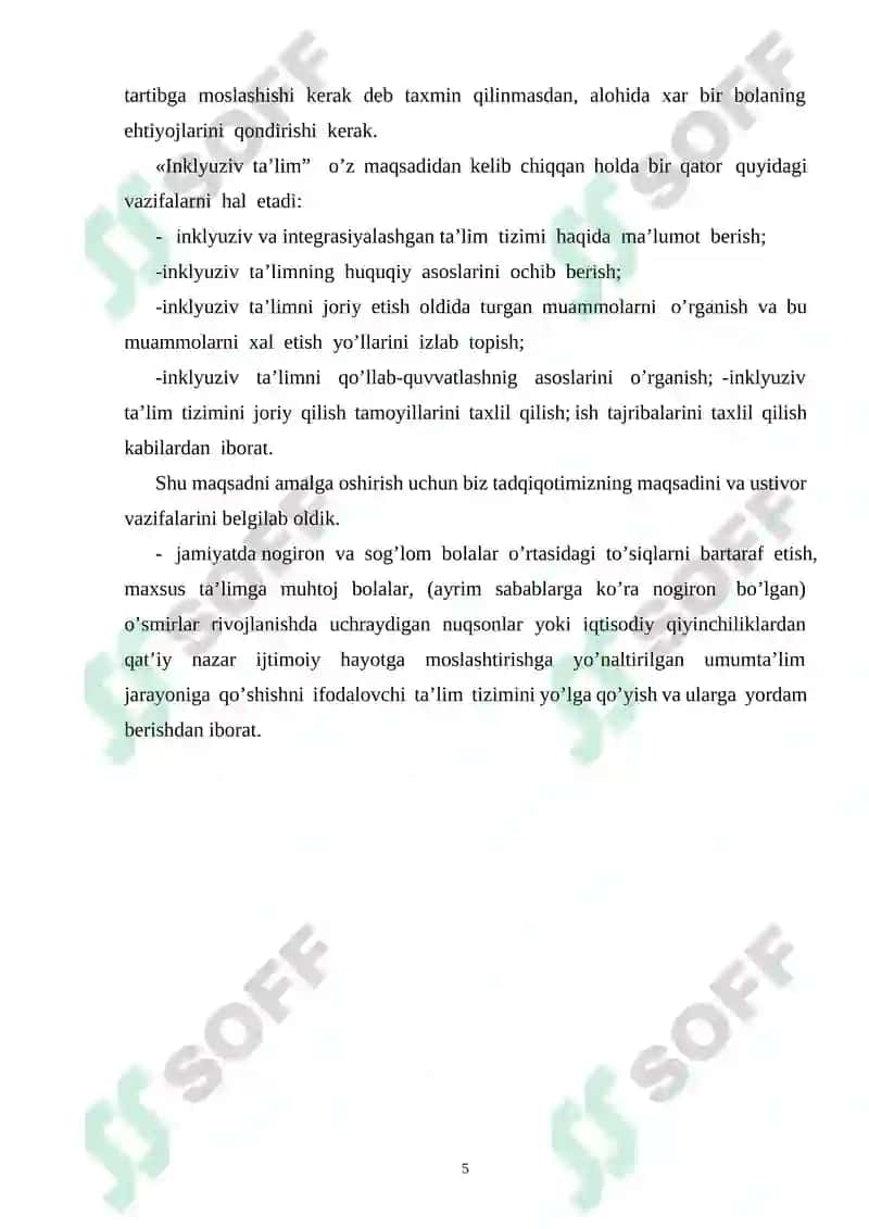INKLYUZIV TA’LIM KURSI 5
