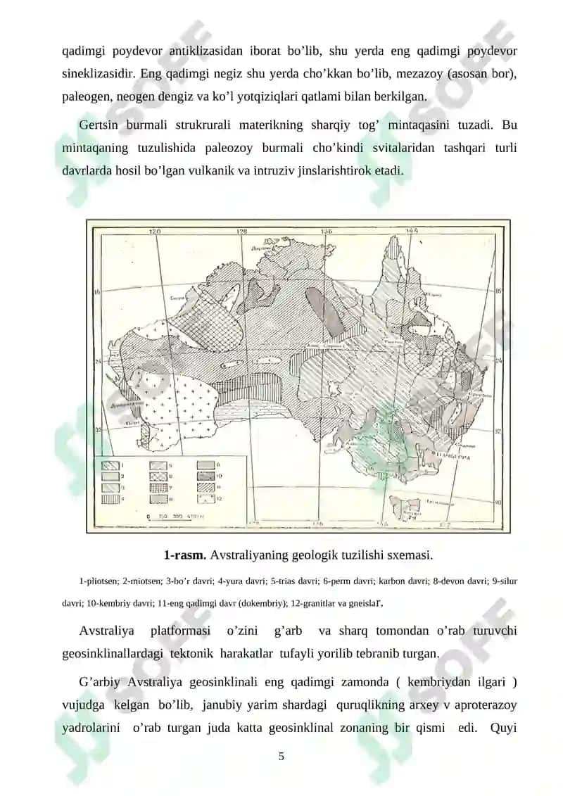 AVSTRALIYA MATERIGINI TABIIY GEOGRAFIK RAYONLASHTIRISH 5