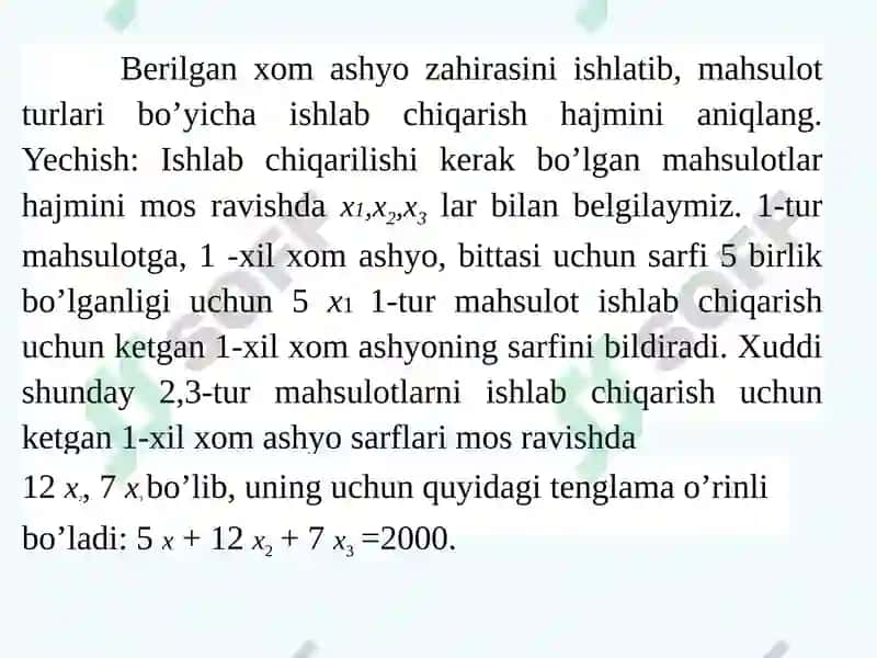 Chiziqli tenglamalar sistemasi 5
