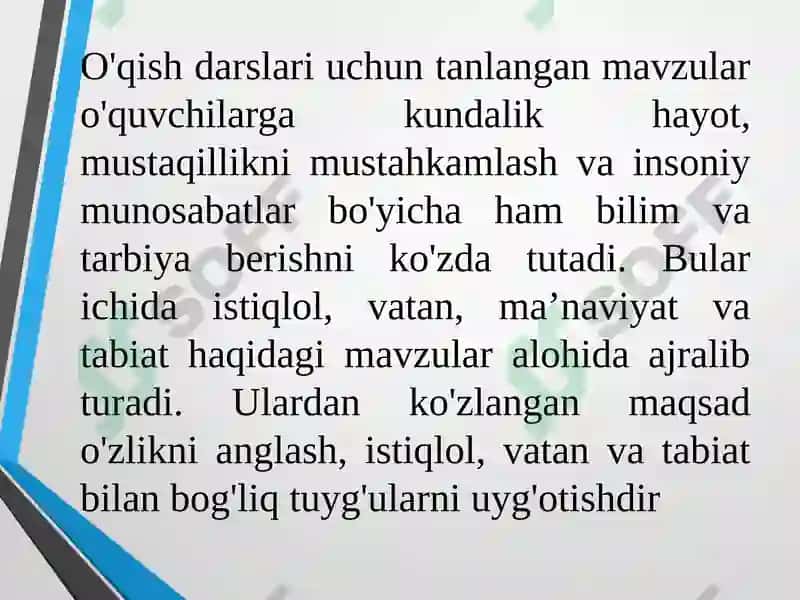 Boshlang'ich sinflarning o'qish darslari 5