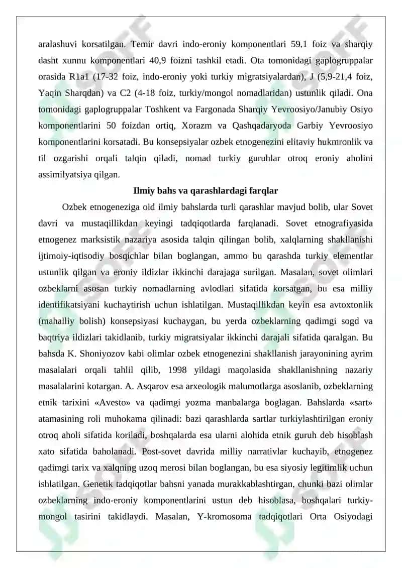 Ozbeklarning etnogenezi va etnik tarix muammolari 5