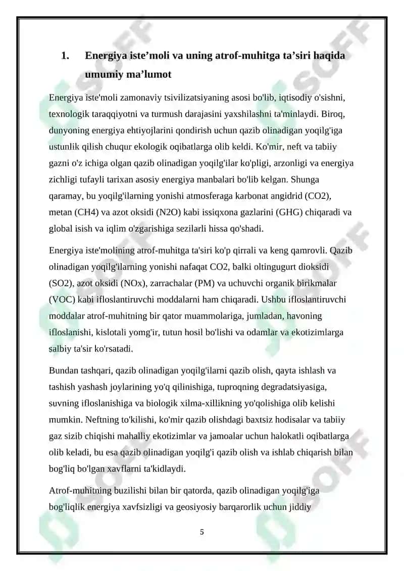 ALTERNATIV ENERGIYANING ZARURIYATI 5