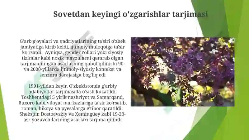 Gʻarb adabiyotidan oʻzbek tiliga tarjima qilingan asarlar 5