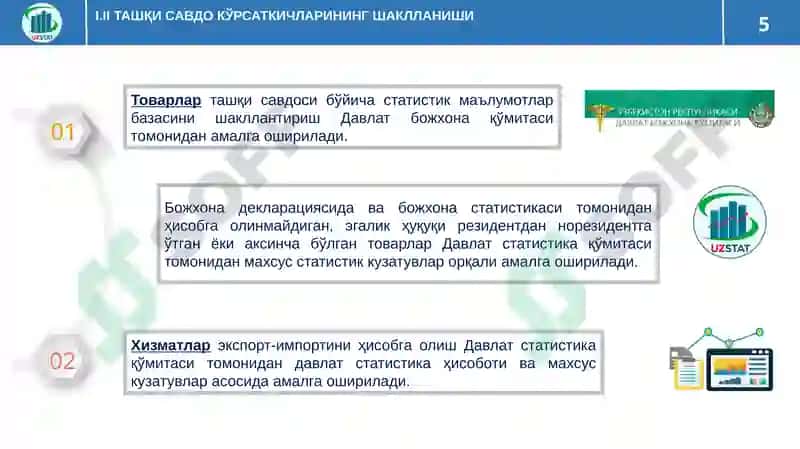 Ташқи ва ички савдо статистикаси 5