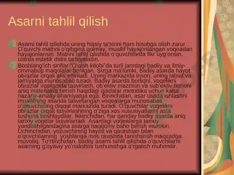 Badiiy asarustida ishlash jarayoni 5