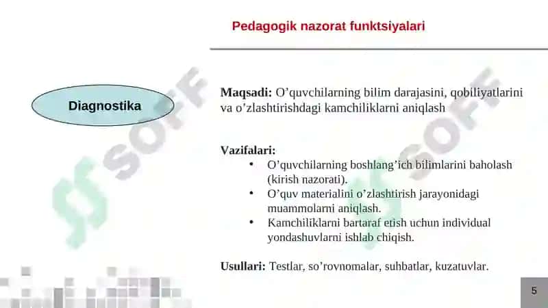 Pedagogik nazorat 5
