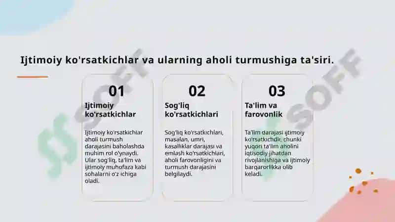 Aholining turmush darajasini o'rganish 5