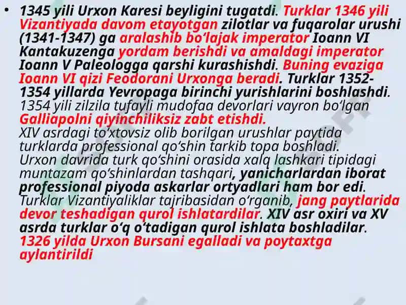 XI- XV asrlarda Turkiya Reja 5