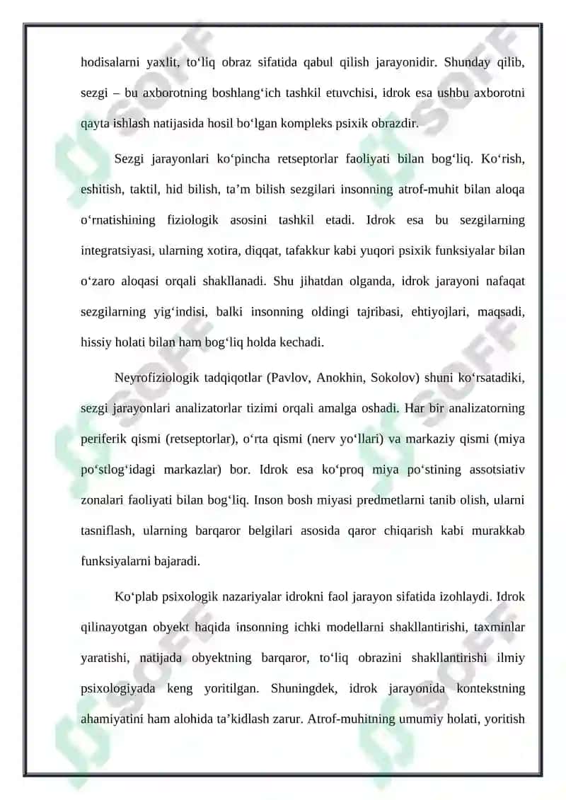 Sezgi va idrokni o‘rganishdagi yondashuvlar 5