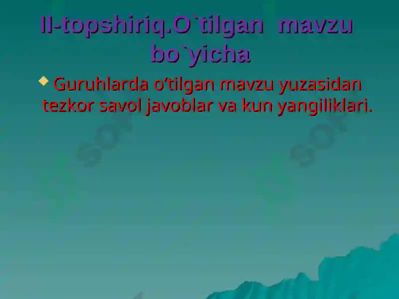 "Firma ochish" dars ishlanmasi 5