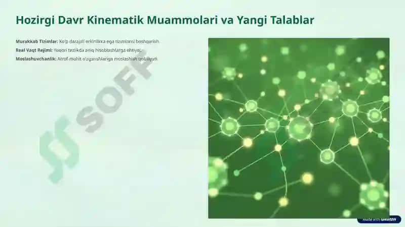 Sistema Kinematikasining Hozirgi Rivojlanish Dasturlari 5