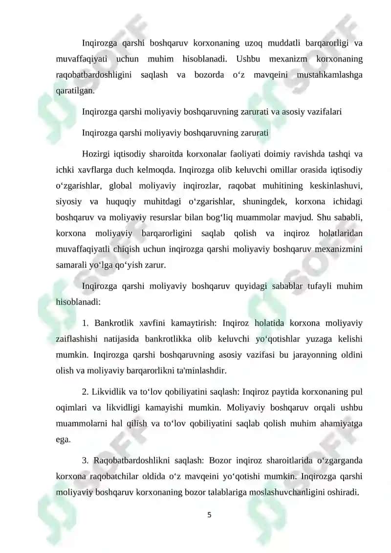 Inqirozga qarshi moliyaviy boshqaruv mexanizmini takomillashtirish 5