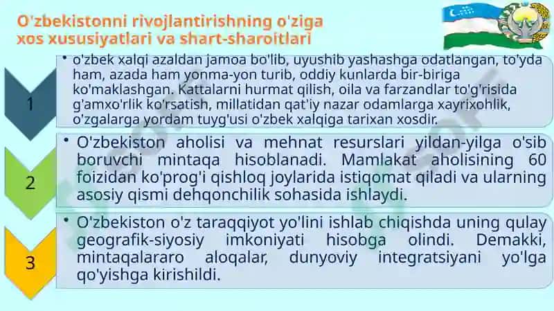 O‘zbekistonningo‘zigaxosistiqlolvataraqqiyotyo‘li 5