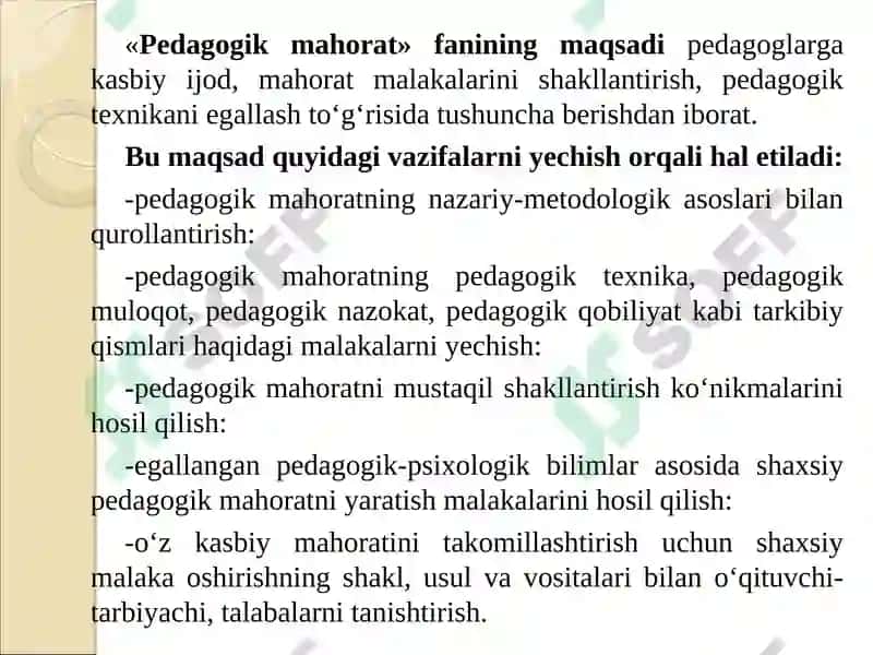 PEDAGOGIK MAHORAT HAQIDA TUSHUNCHA 5