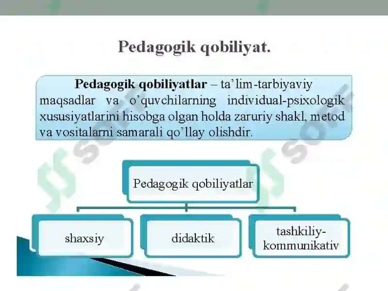 Pedagogik qobilyat va yetakchi xususiyatlar 5