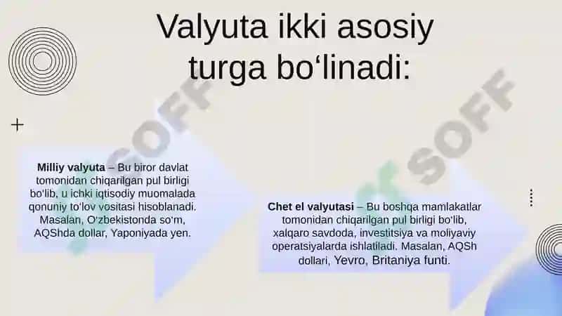 VALYUTA VA VALYUTA KURSI TUSHUNCHASI. 5