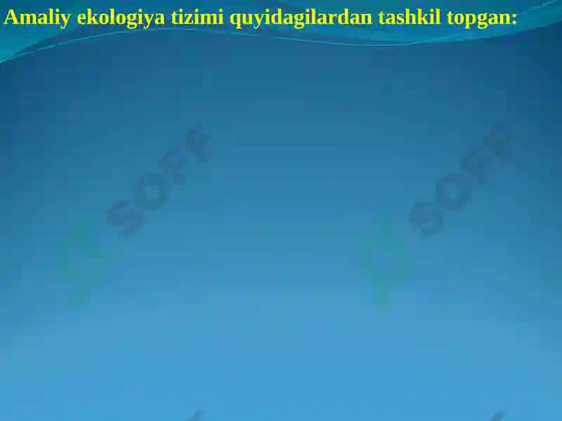 Ekologiya tushunchasi. 5