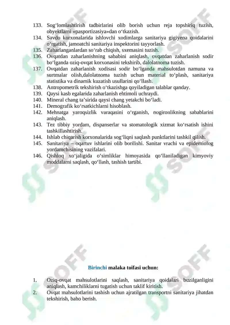 Sanitar-gigiyenik laboratoriya laboranti mutaxassisligi 5