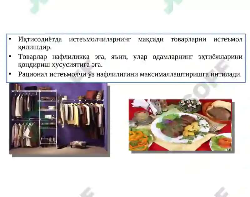 Истеъмолчи танлови назарияси 5