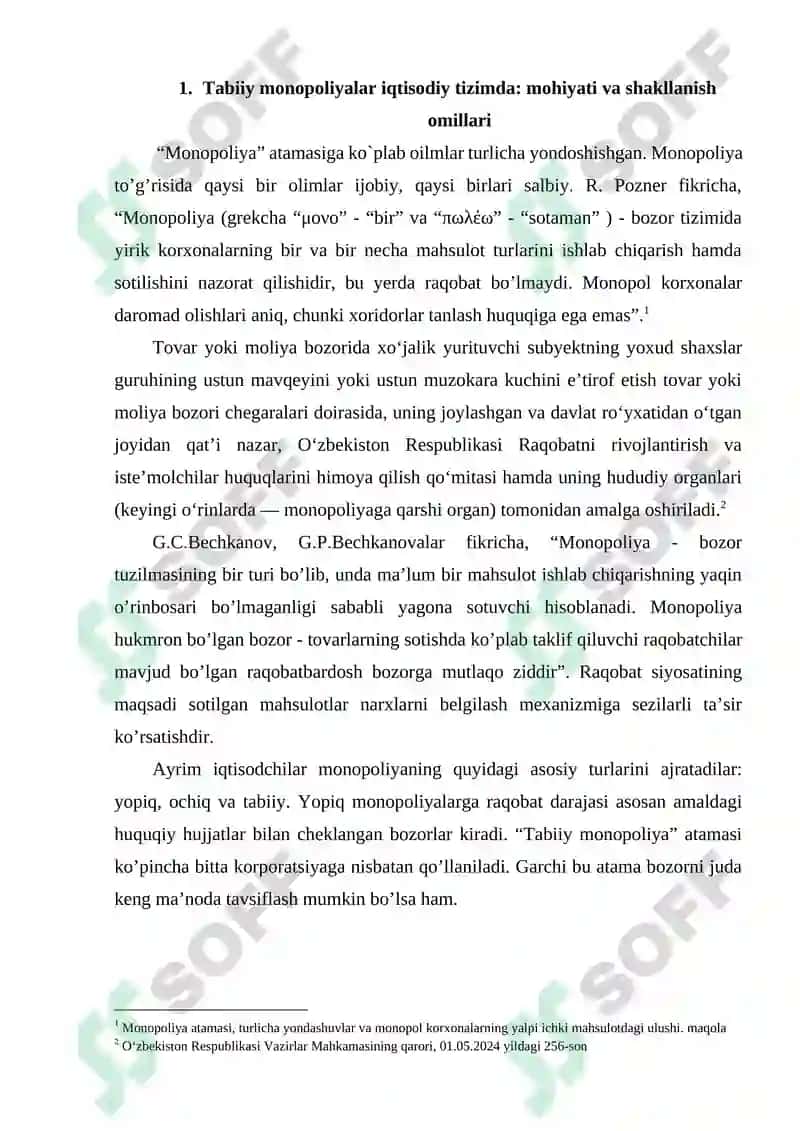 Tabiiy monopoliyalarning davlat tomonidan tartibga solinishi 5