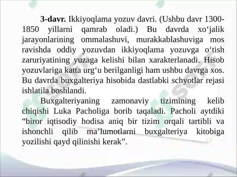 Buxgalteriya hisobi faniga kirish 5