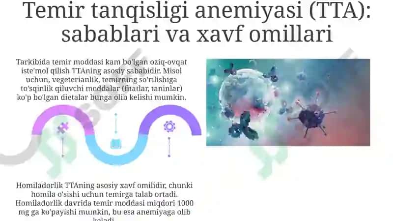 Anemiya turlari va sabablari 5