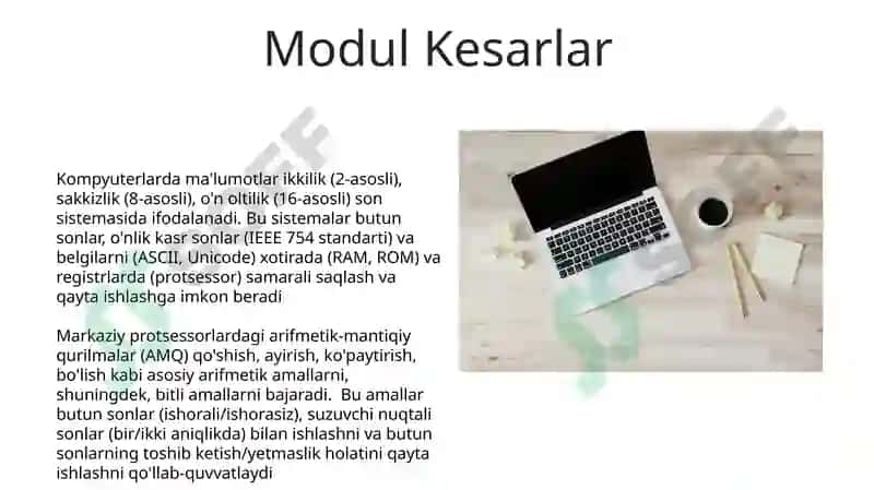 Axborotlarni qayta ishlashning arifmetik asoslari 5