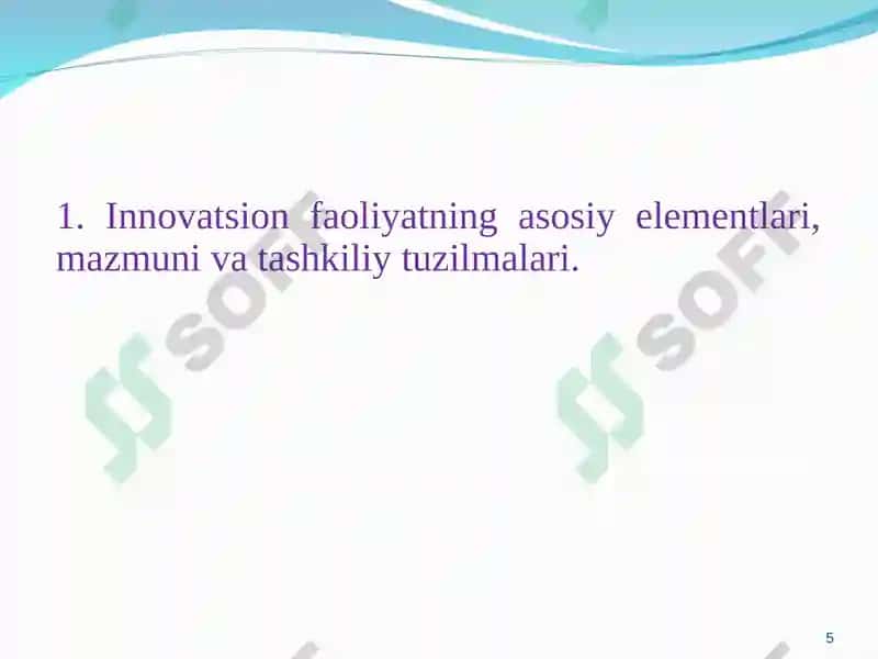 Инноватсион иқтисодиёт 5