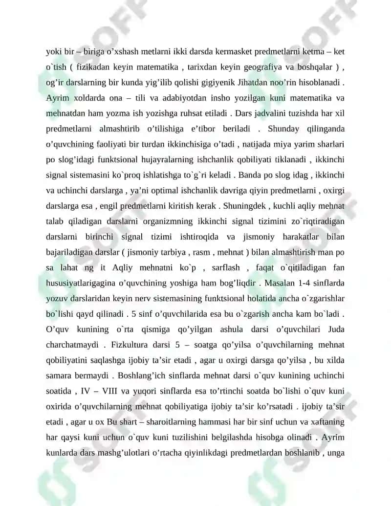 Ta’lim tarbiya ishlari gigiyenasi 5