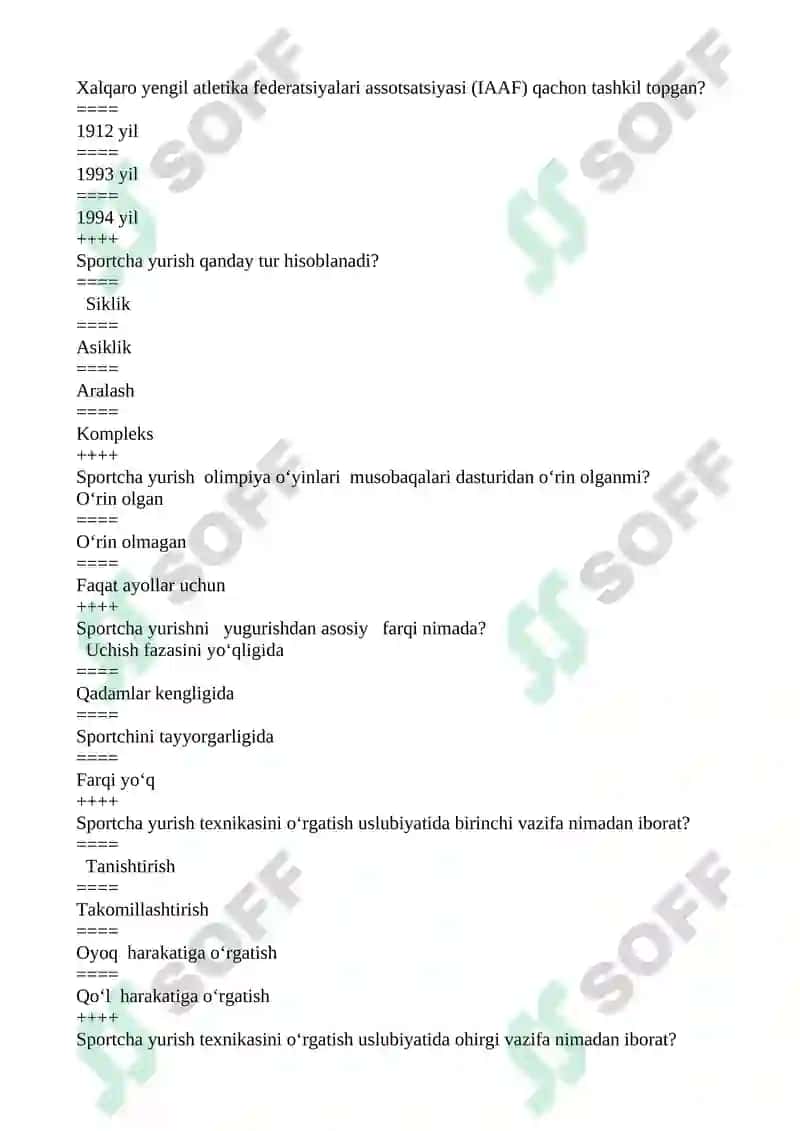 Yengil atletika va uni oʻqitish metodikasi 5