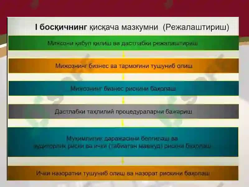 Auditorlik tekshiruvini rejalashtirish 5