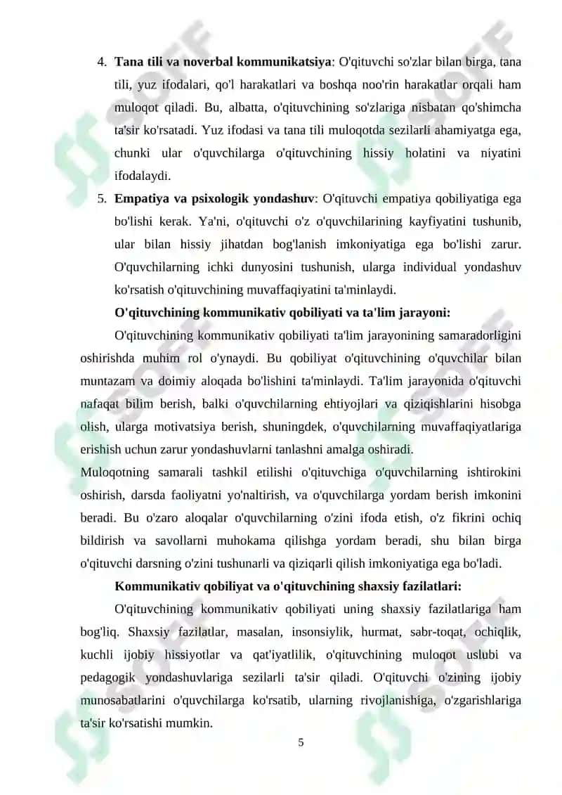 O'qituvchining kommunikativ qobiliyati 5
