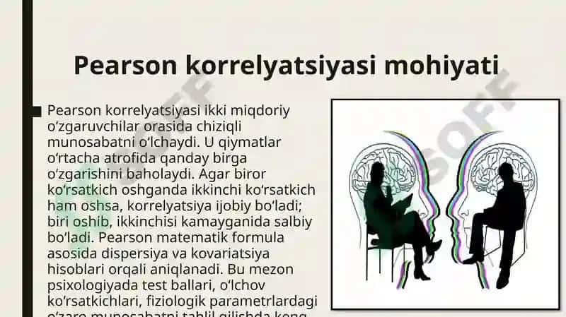 Person va Sperma korrelyatsiya mezonlari 5