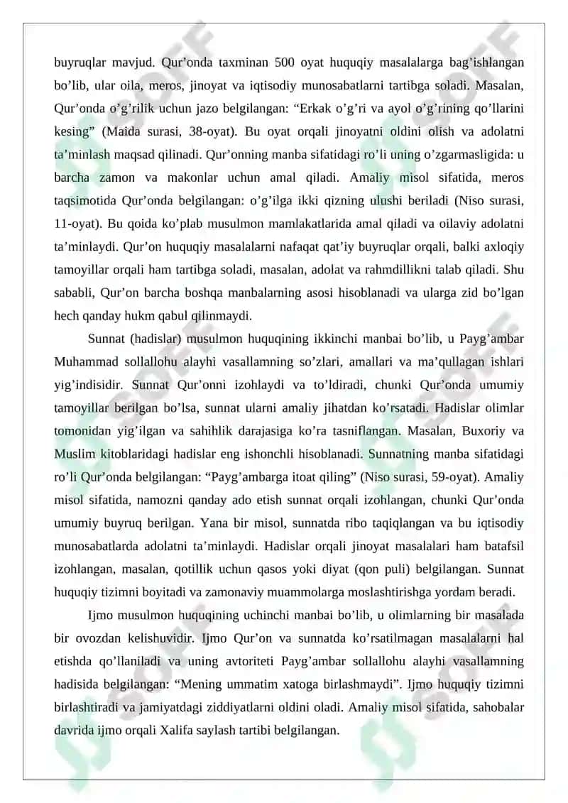 Musulmon huquqining manbalari 5
