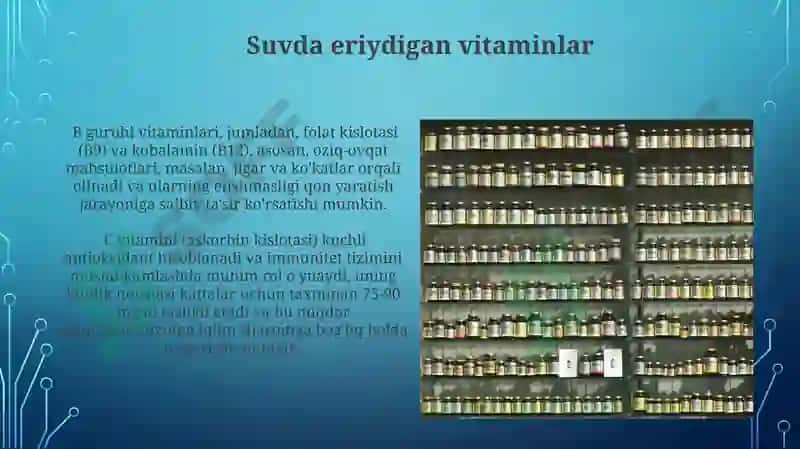 Vitaminlar klassifikatsiyasi 5