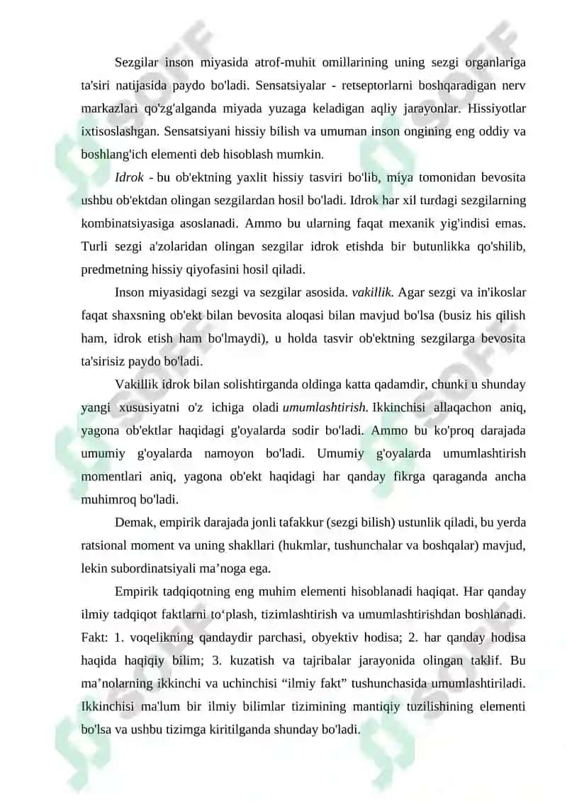 Ilmiy bilishning empirik darajasining shakllari va usullari 5