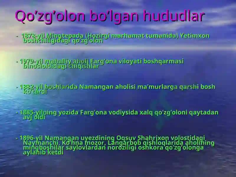 Turkistonda milliy ozodlik harakatlarining boshlanishi va uning sabablari 5