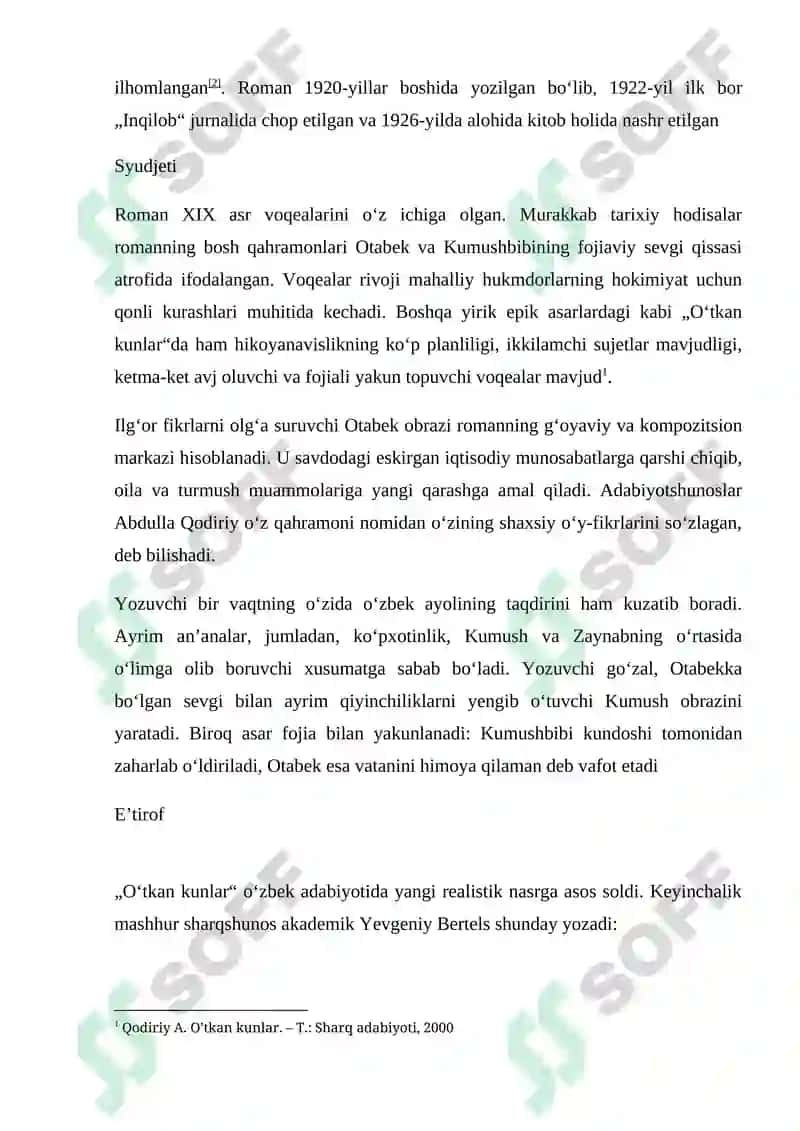 ABDULLA QODIRIY OʻZBEK REALISTIK ROMANCHILIGINING ASOSCHISI 5
