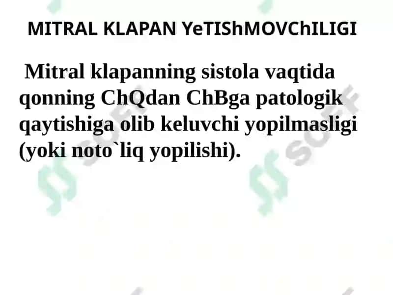 Yurak orttirilgan nuqsonlari 5