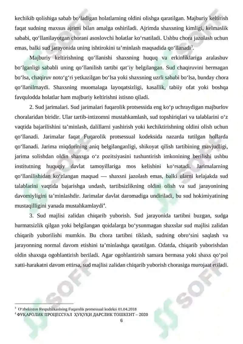 Protsessual majburlov choralari 5