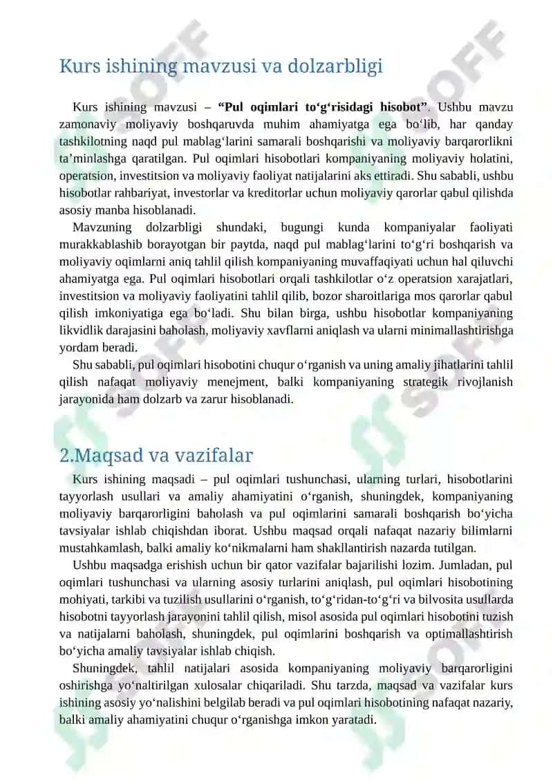 Pul Oqimlari Hisoboti 5