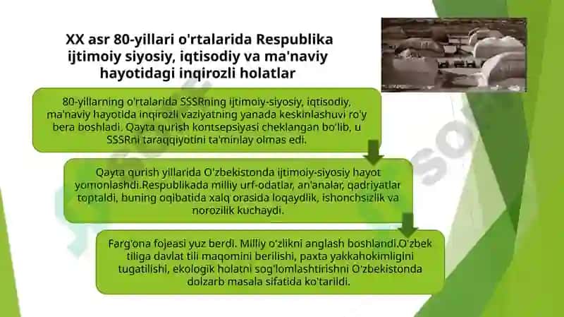 Mustaqillikka erishish arafasida O’zbekistondagi ijtimoiy-siyosiy jarayonlar 5