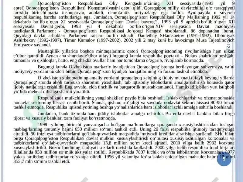 Mustaqillik yillarida Qoraqalpog‘iston Respublikasi 5