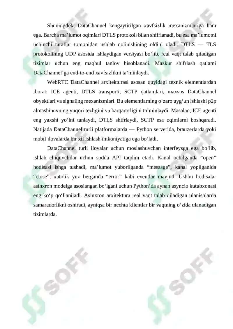 Pythonda WebRTC DataChannel Orqali Ma'lumot Almashish 5