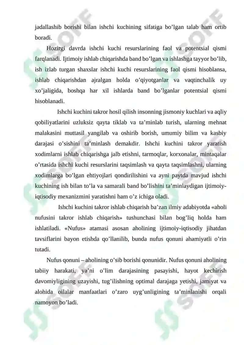 Ishchi kuchi, uning bandligi va ishsizlik 5