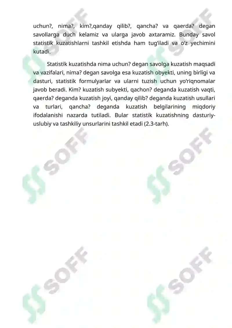 STATISTIK KUZATISH USLUBIYATI 5